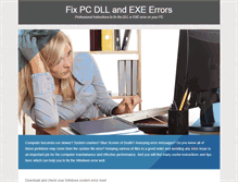 Tablet Screenshot of fixpcdllexe.com